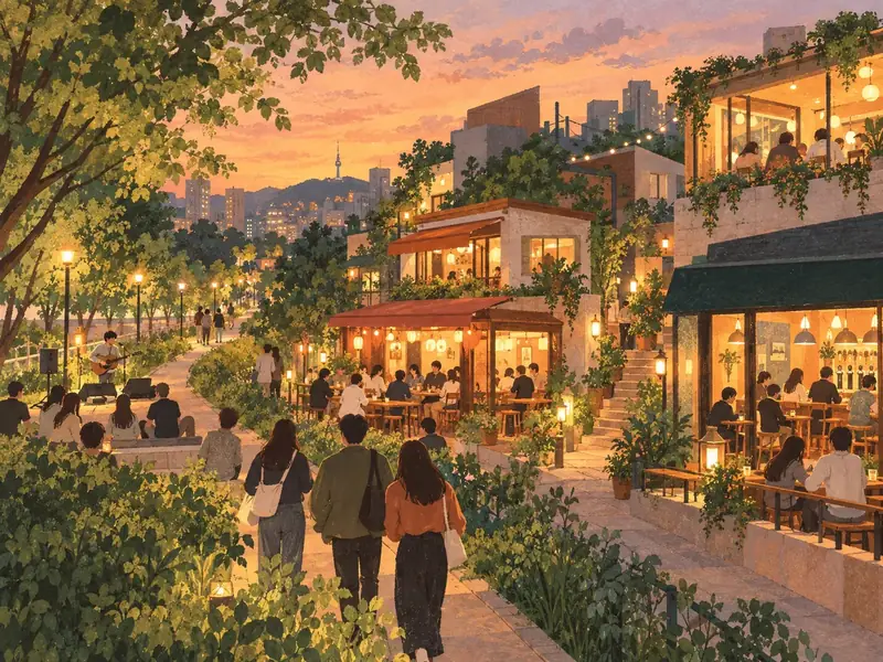 연남 숲길 버스킹과 따뜻한 음식이 있는 저녁 모임